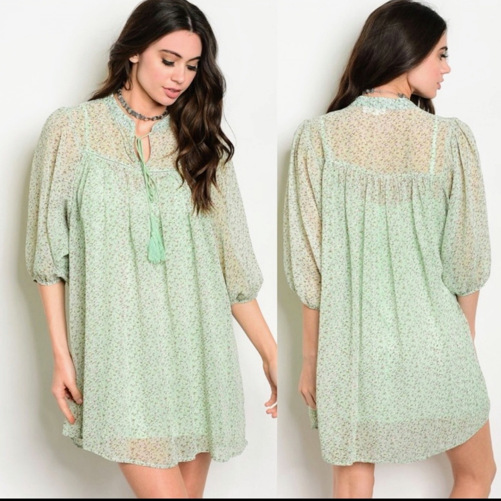 Boutique light green dress for women